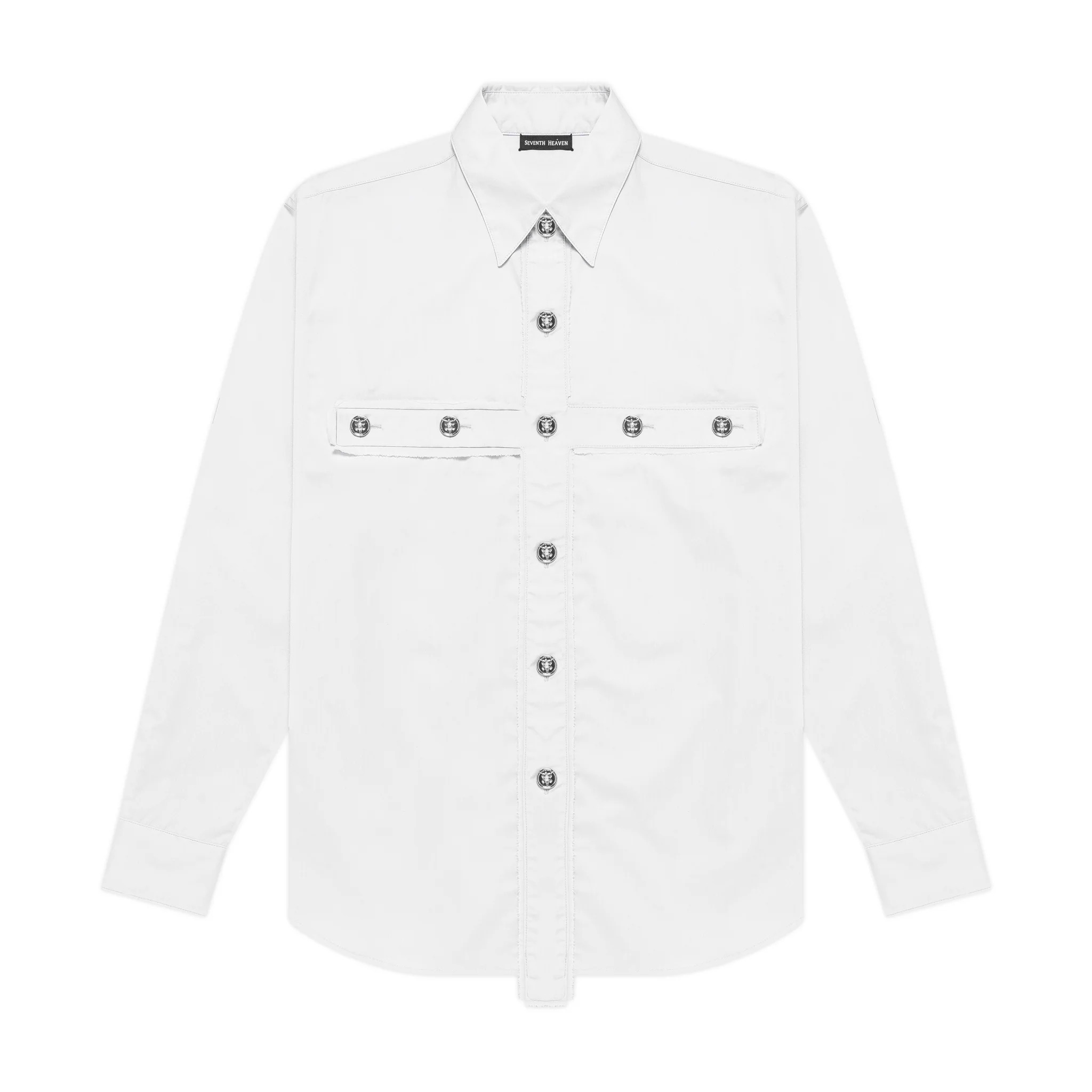 Seventh Heaven Crucifix Button Up Shirt - Image 4
