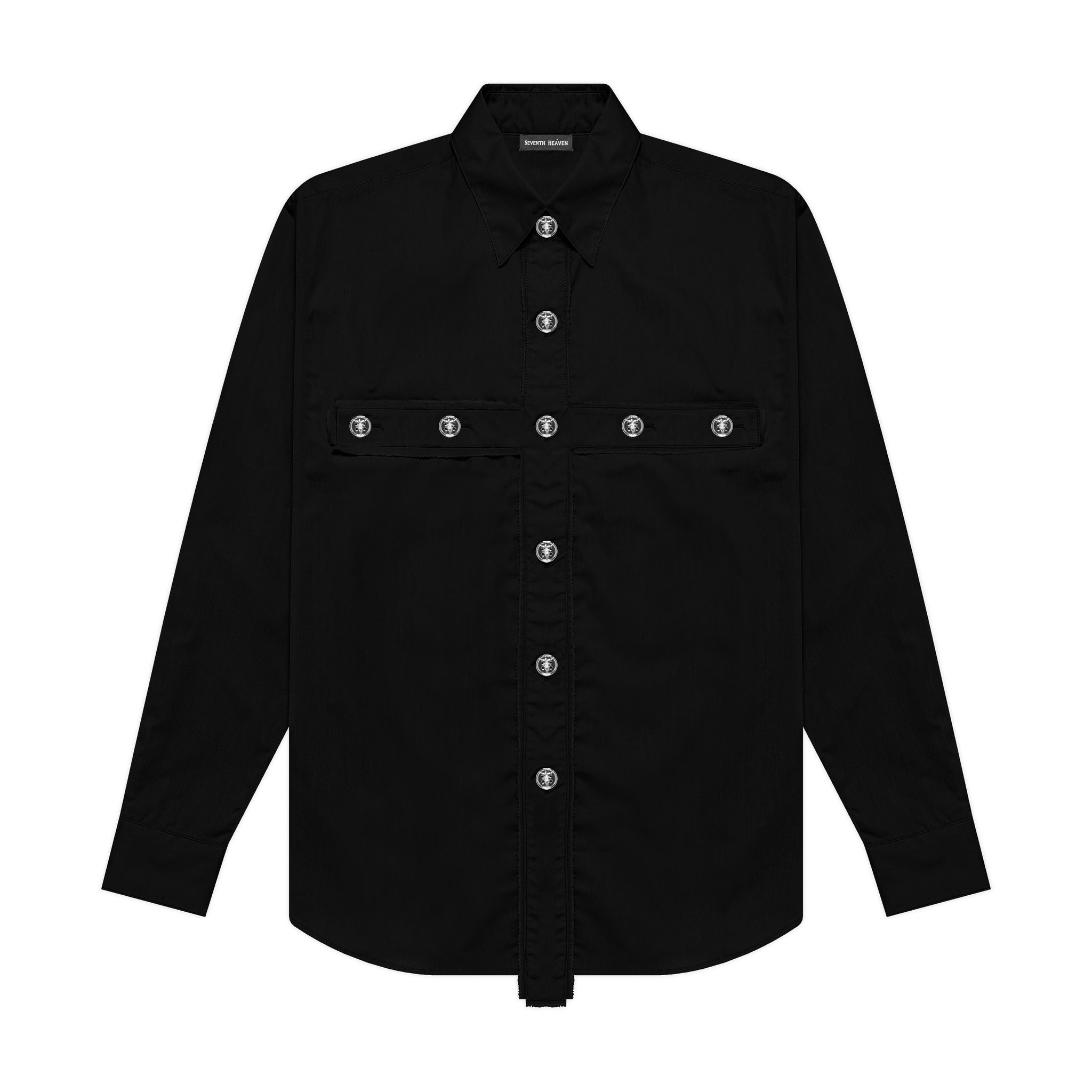 Seventh Heaven Crucifix Button Up Shirt